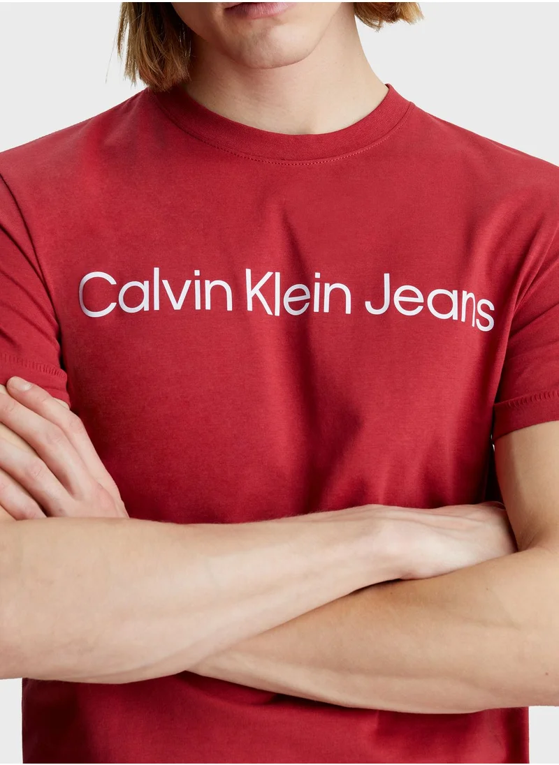 Calvin Klein Jeans Logo Crew Neck T-Shirt