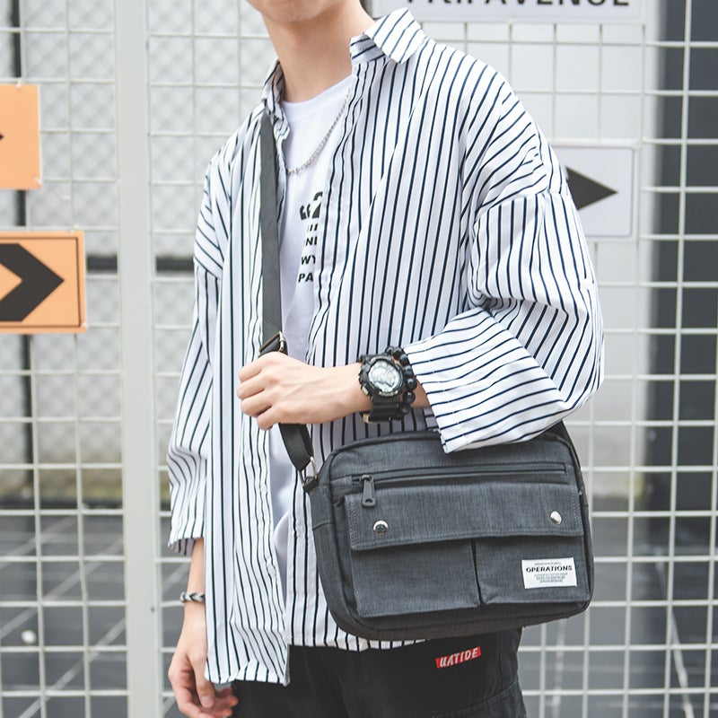 Trend Shoulder Bag Simple Casual Crossbody Bag Fashionable Street Crossbody Bag Men'S Personalized Messenger Bag Ipad Bag - Image 4