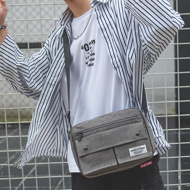 Trend Shoulder Bag Simple Casual Crossbody Bag Fashionable Street Crossbody Bag Men'S Personalized Messenger Bag Ipad Bag - Image 1
