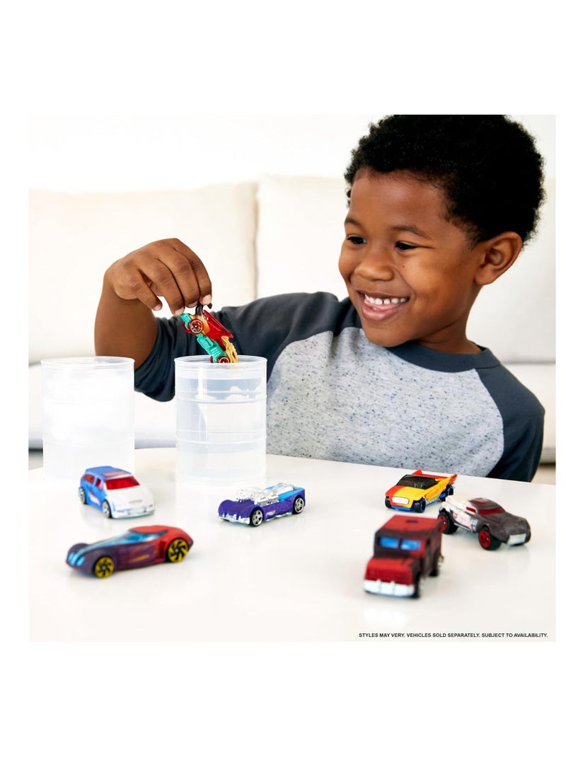 هوت ويلز سيارة لعبة متغيرة الألوان بمقياس 1:64، اغمر السيارة في الماء البارد أو الدافئ جدًا لتغيير ألوانها، قطعة واحدة (قد تختلف التصاميم) - Image 3