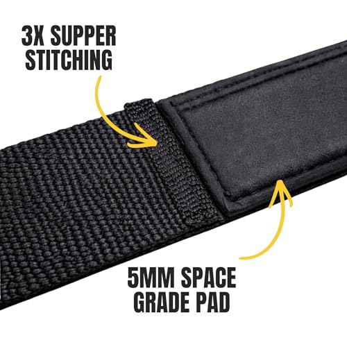 Muscleape Weight Lifting Straps with Padded Cuff for Gym Workout Deadlift,Powerlifting and Fitness Strength Training (figure 8 straps, Strong straps, anti-skid straps). Improve Bar Grip & Lift Heavier. - Image 4