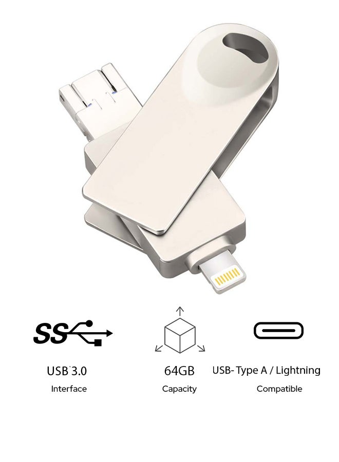 Sharpdo 2-In-1 U Disk 3.0 USB Flash Drive | 64 GB - Image 1