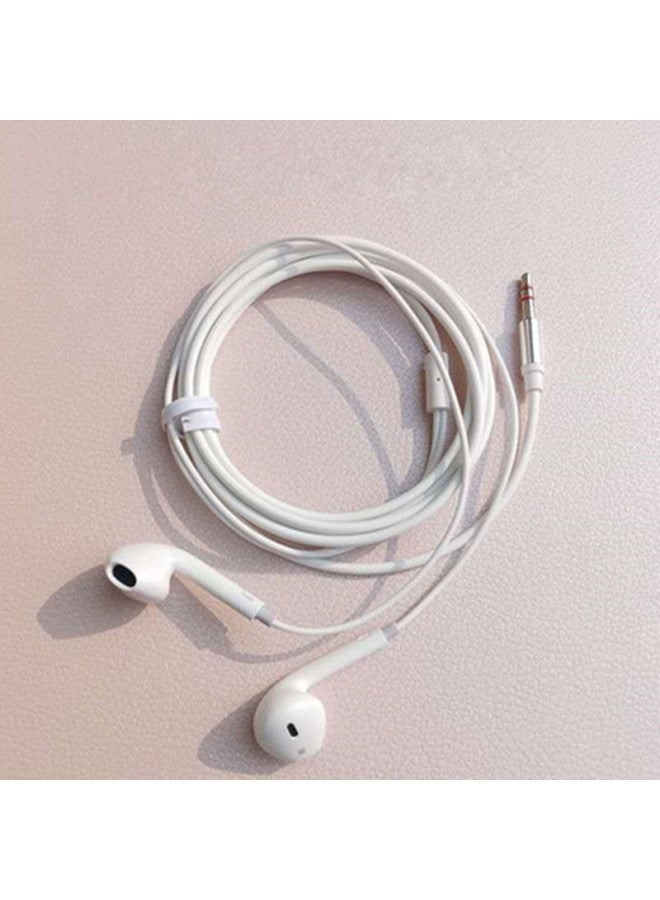 Monitor Headset Anchor Live Headset 3-meter Long Recording Semi-In-Ear In-Line Universal Sound Card Headset-Color:White Ribbon Wheat - Image 5