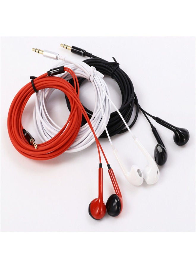 Monitor Headset Anchor Live Headset 3-meter Long Recording Semi-In-Ear In-Line Universal Sound Card Headset-Color:White Ribbon Wheat - Image 2