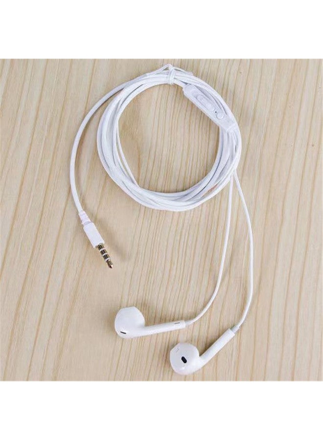 Monitor Headset Anchor Live Headset 3-meter Long Recording Semi-In-Ear In-Line Universal Sound Card Headset-Color:White Ribbon Wheat - Image 1