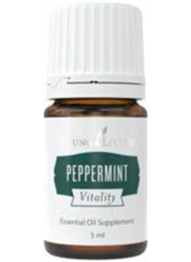 Young Living Peppermint Vitality Essential Oil by Young Living - 100% Pure, Therapeutic-Grade Peppermint Oil for Culinary Use - 5 ml Bottle for Aromatherapy and Flavoring Beverages and Food  - Image 1