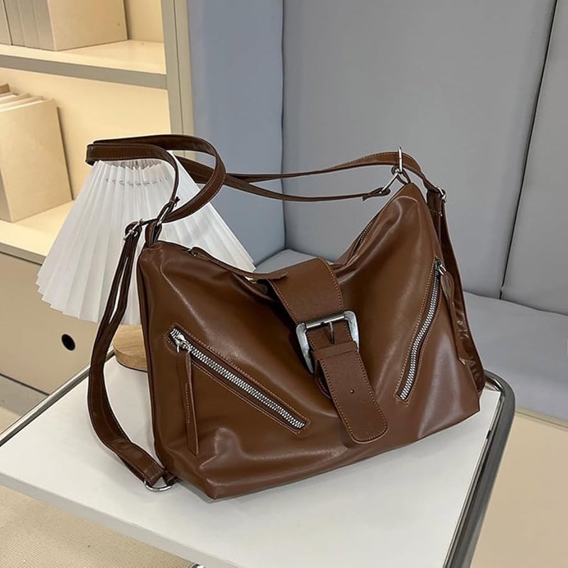 Large Capacity Retro Women Shoulder Bag Crossbody Backpack Handbag for Everyday Commuting - Image 5