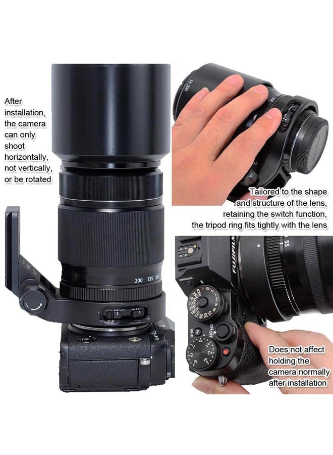 iShoot Tripod Mount Ring Lens Collar IS-XF5520 Compatible with Fuji XF 70-300 f/4-5.6 R LM OIS WR & Fujifilm XF 55-200mm f/3.5-4.8 R LM OIS, Lens Support w/Arca-Swiss Fit Quick Release Plate Dovetail - Image 5