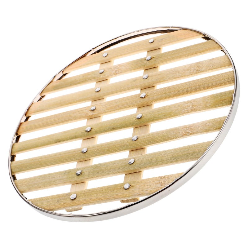 Reusable Steamer Mat With Stainless Steel Edge Non Stick Rack Liner 30cm Round - Image 2