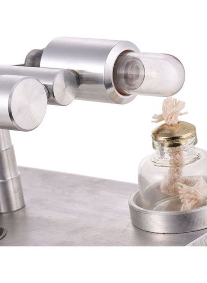 NIBEMINENT Hot Air Stirling Engine Motor Model Silver - Image 3