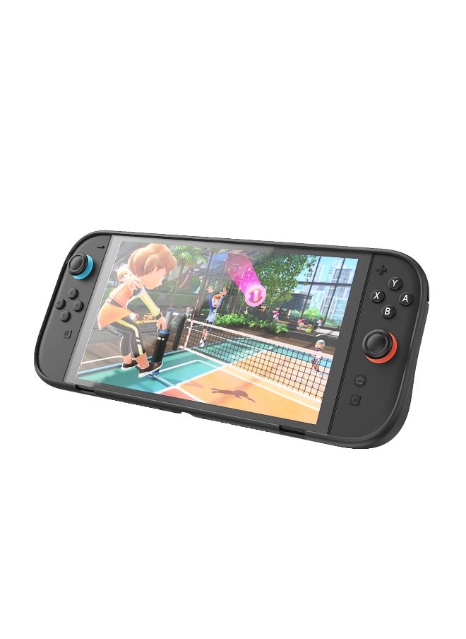 1pcs Soft Case For Nintendo Switch 2 (2025) Ergonomic Protection Cover Non-Slip Soft Handheld Console Shell Lightweight TPU Protective Case Game Accessories (Black)