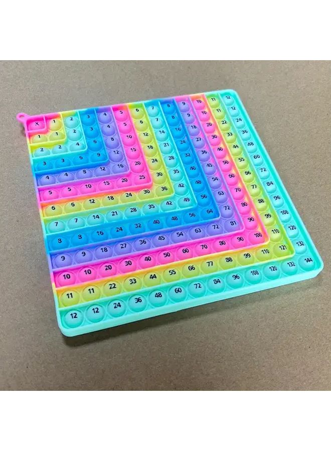 معكرون سيليكون أسود دفع فقاعة ألعاب الرياضيات ممارسة الضرب 12x12 جدول الضرب ألعاب تململ تعليمية هدايا للمدرسة - Image 3