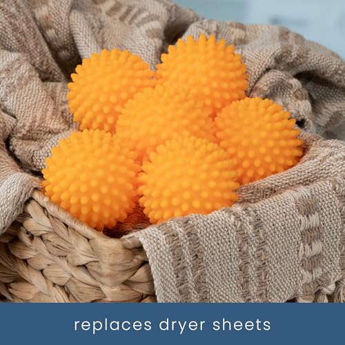 S&T INC. Reusable Plastic Dryer Balls, Fabric Softener for Laundry, Orange, 2.5 in, 6 Pack - Image 3