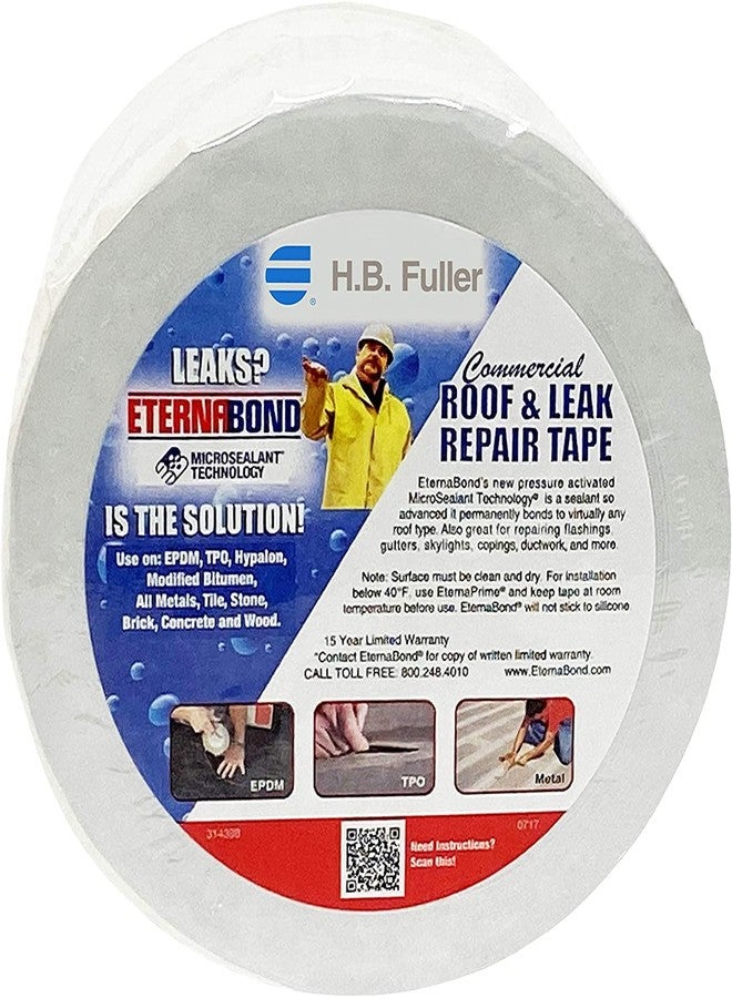EternaBond RoofSeal White 6" x50' MicroSealant UV Stable RV Roof Seal Repair Tape | 35 mil Total Thickness - EB-RW060-50R - One-Step Durable, Waterproof and Airtight Sealant - Image 2
