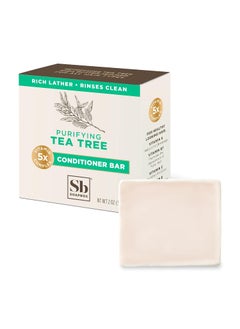 Soapbox Soapbox Hair Conditioner Bar with Tea Tree Oil to Clean  Purify Dry Damaged Hair  Scalp  2oz Solid Conditioner Low Plastic Vegan Sulfate Free Paraben Free 