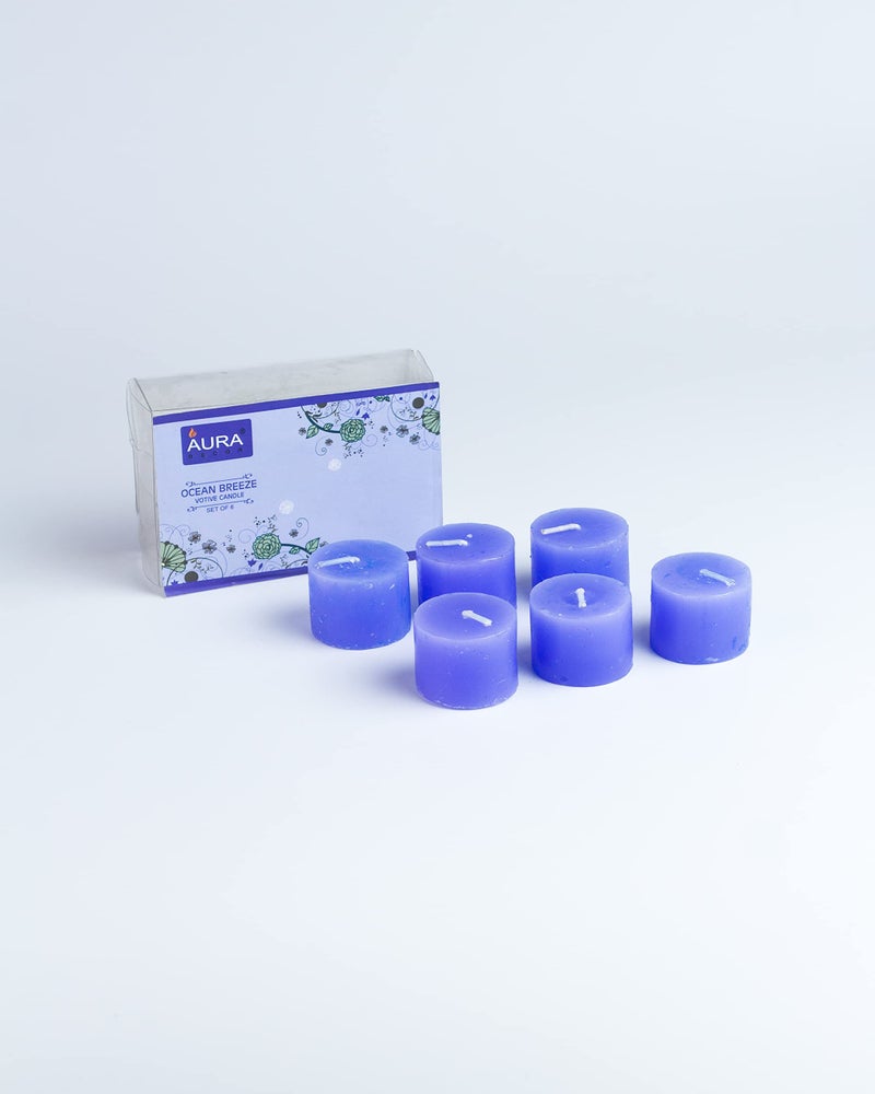 AURA DECOR AuraDecor Ocean Breeze Scented Votive Candles Pack of 12 | Smokeless Long Burning Aroma Candles (Up to 8 Hours) for Home Decor, Wedding, Spa, Meditation & Gifting - Image 3