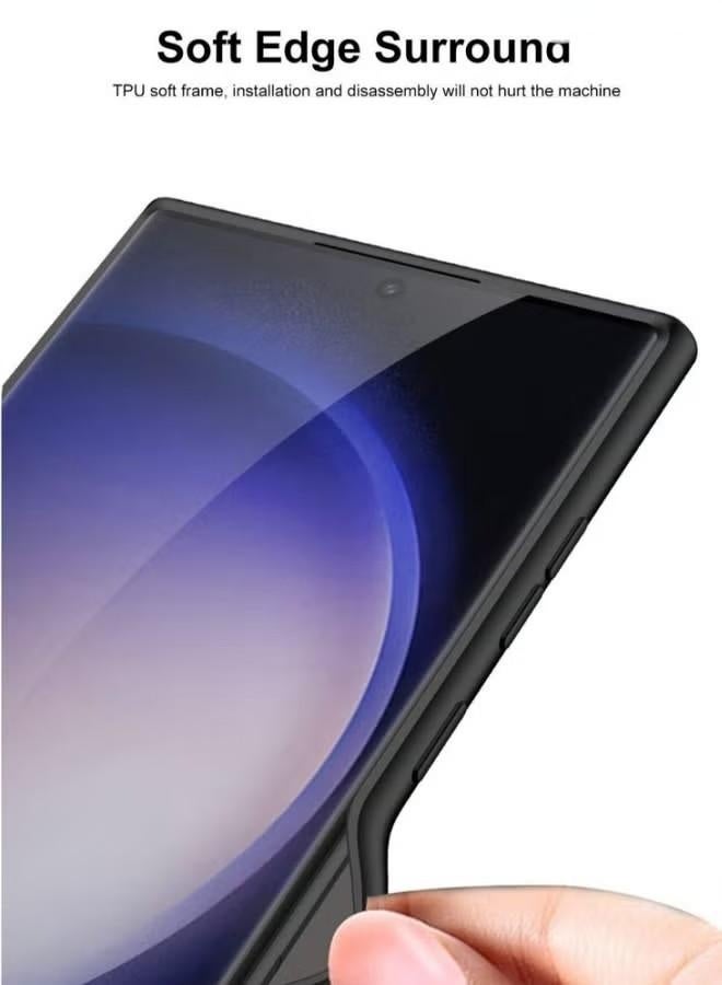 جراب مغناطيسي شفاف لهاتف Samsung Galaxy S25 Ultra مع واقي لعدسة الكاميرا متوافق مع Magsafe، جراب مقاوم للصدمات من مادة TPU الناعمة المطلية بالكهرباء، امتصاص مغناطيسي، شحن لاسلكي، غلاف ناعم - Image 5