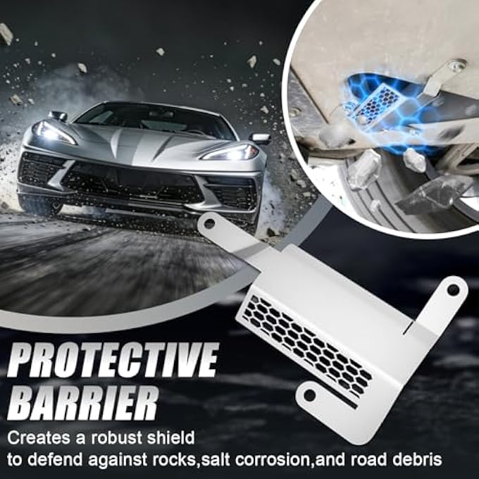 MSIZOY Front Right Lower Bumper Deflector Rear Air Deflector Shield Compatible with for Corvette C8 2020-2025 - Replacement for OEM 85580654, Reduces Drag & Protects Engine (Passenger Side, Right) - Image 5