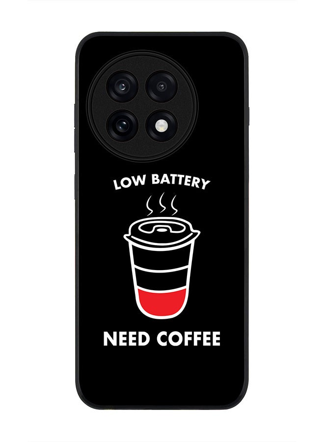 Stylizedd For OnePlus 13R / Ace 5 Pro Case,Slim fit Camera Protection, Shockproof Thin Phone cover  - Low battery need coffee