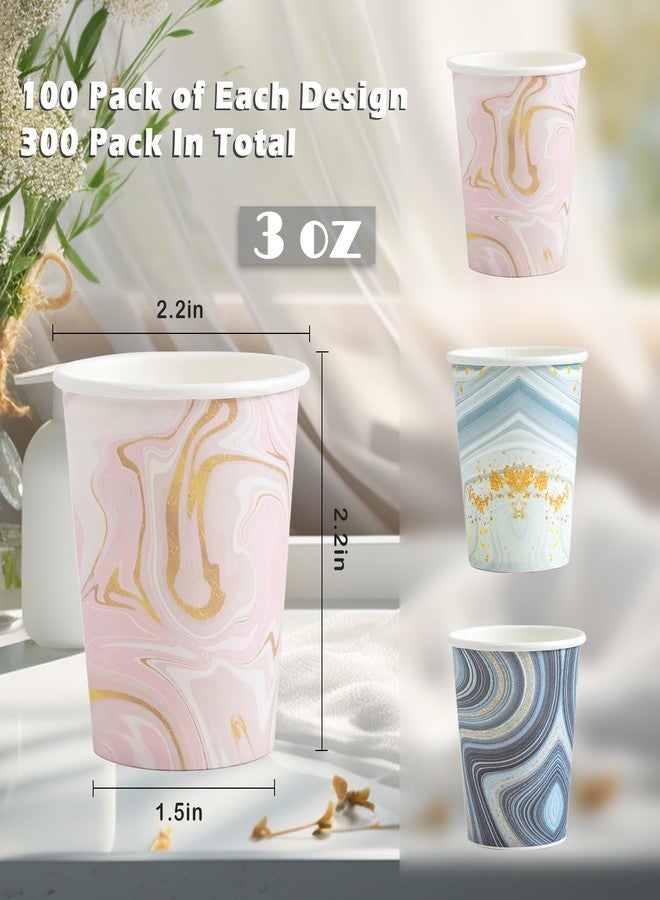 BYSNOW 300 Pack 3 oz Paper Cups, Disposable Bathroom Cups, Small Mouthwash Cups, Mini Paper Cups for Bathroom(Mixed Colors), 300pack-Cyan&Blue&Pink - Image 2