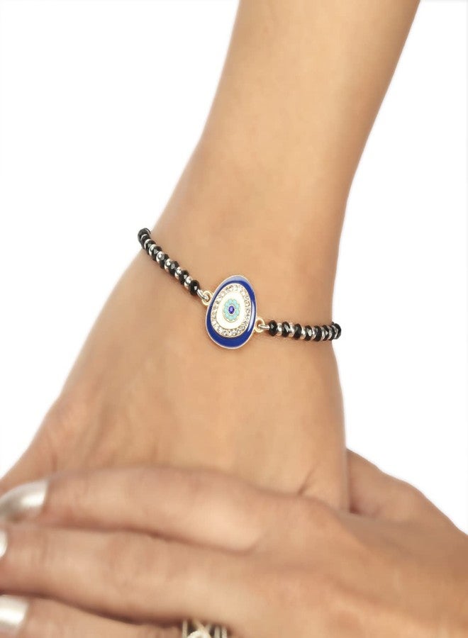 STRIPES® Evil Eye Bracelet Mangalsutra Chain Bracelet For Women - Image 4