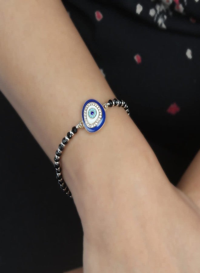 STRIPES® Evil Eye Bracelet Mangalsutra Chain Bracelet For Women - Image 5
