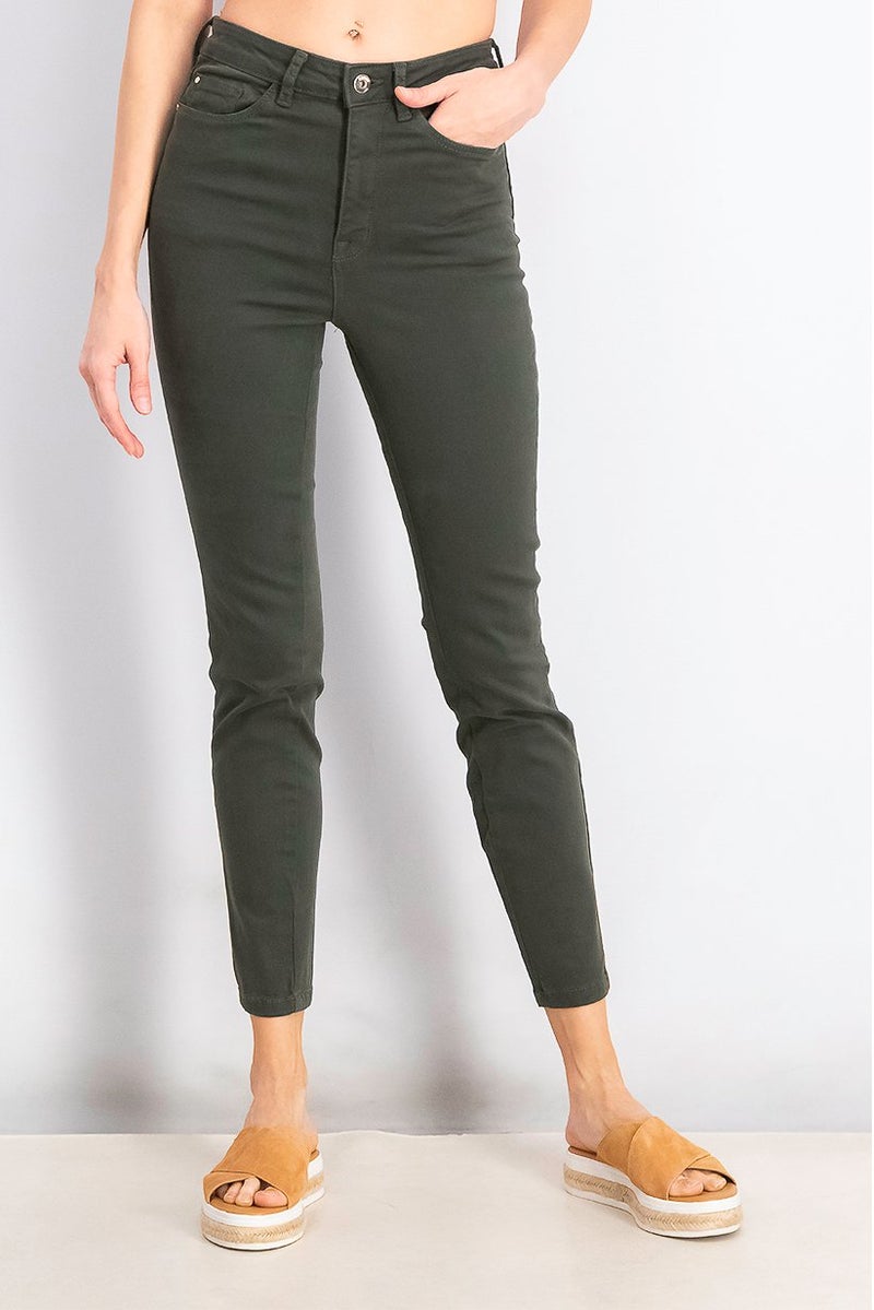 Mohito Women Regular Fit Plain Stretchable Jeans, Dark Green - Image 1