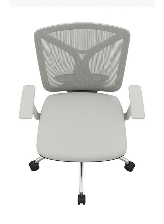 YI ONE Executive Office Chair S738 – Mesh Computer Chair with Ergonomic Low Back Design, Swivel Manager Chair with Height Adjustment, Adjustable Armrests, Wheels & Headrest, Grey, 66×66×110 cm - Image 4