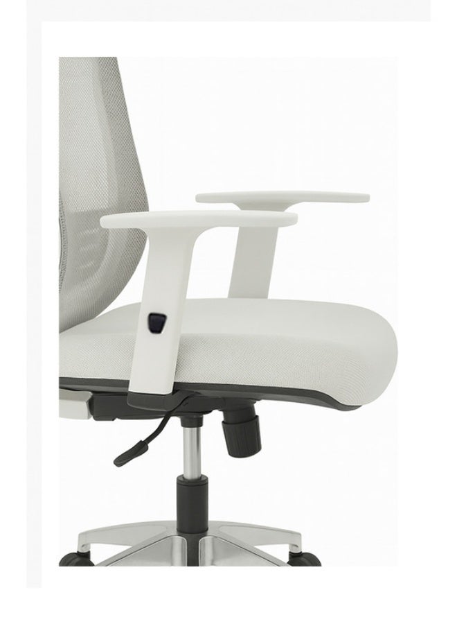 YI ONE Executive Office Chair S738 – Mesh Computer Chair with Ergonomic Low Back Design, Swivel Manager Chair with Height Adjustment, Adjustable Armrests, Wheels & Headrest, Grey, 66×66×110 cm - Image 5