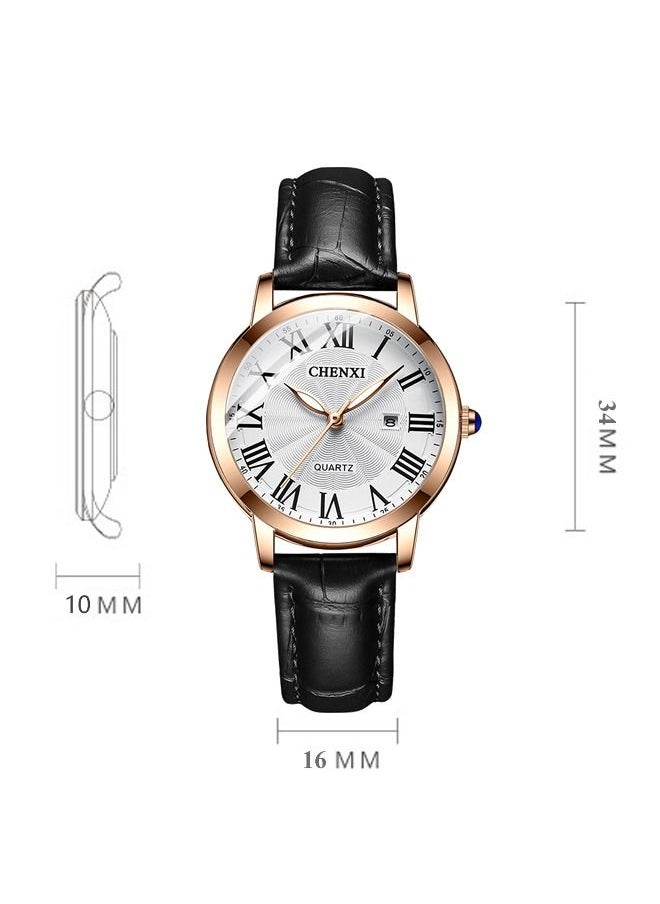 Chenxi - Women's Classic Wrist Watch  Gold/Black - Image 1