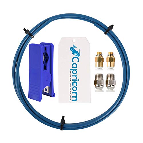 Sovol Capricorn Bowden PTFE Tubing 1M XS Series 1.75MM Filament with 2X PC4-M6 & 2X PC4-M10 Pneumatic Fittings & Tube Cutter for Creality Ender 3 V2/ Ender 3/ Ender 3 Pro/Ender 5/ CR-10/10S 3D Printer - Image 1