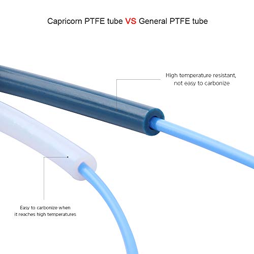 Sovol Capricorn Bowden PTFE Tubing 1M XS Series 1.75MM Filament with 2X PC4-M6 & 2X PC4-M10 Pneumatic Fittings & Tube Cutter for Creality Ender 3 V2/ Ender 3/ Ender 3 Pro/Ender 5/ CR-10/10S 3D Printer - Image 2