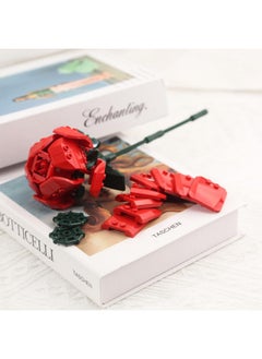 Sienon Rose Flower Building Set-10Pcs Rose Flowers & 2Pcs Leaves Botanical Collection, Artificial Flowers For Home Décor, Roses Bouquet Building Kit For Valentine’S Day Christmas Birthday Anniversary  - Image 5