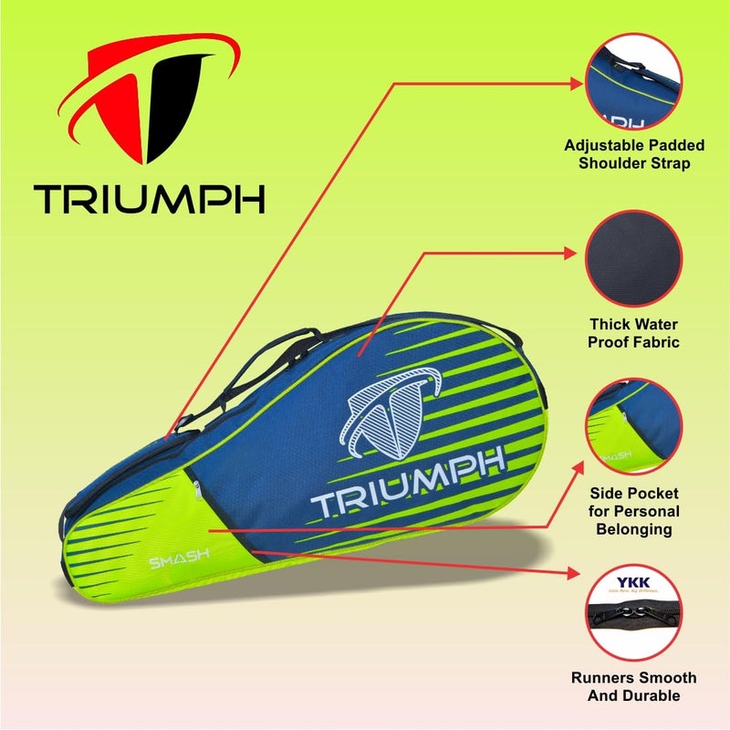 TRIUMPH حقيبة بادل مكونة من حجرة واحدة برو-302 (جديدة) لون بحري/ليموني - Image 2