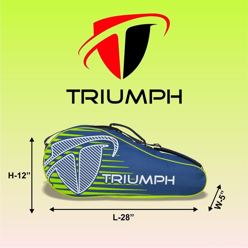 TRIUMPH حقيبة بادل مكونة من حجرة واحدة برو-302 (جديدة) لون بحري/ليموني - Image 3