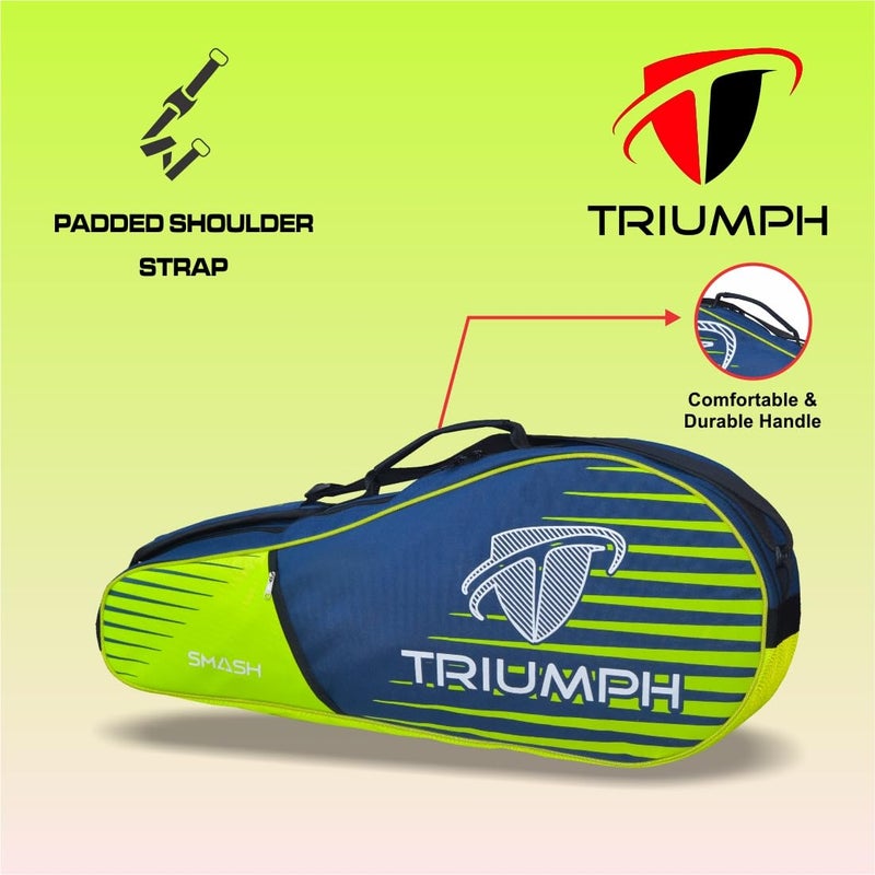 TRIUMPH حقيبة بادل مكونة من حجرة واحدة برو-302 (جديدة) لون بحري/ليموني - Image 5