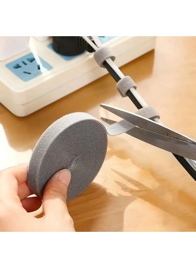FALMER Cable Organizer 4m Length x 2cm Width Adhesive Strips Flexible Reusable Cable Organizer for Computer, TV, Power and Other Cables  - Image 3