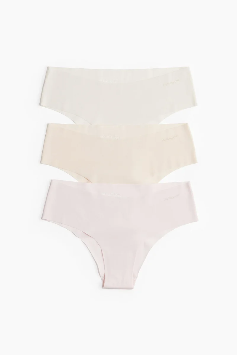 اتش اند ام سروال هيبستر رياضي من نسيج دراي موف - عبوة من 3