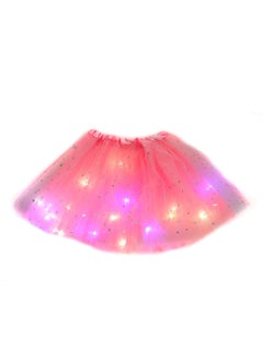 Generic Kids LED Light-Up Sequin Tutu Skirt Pink 