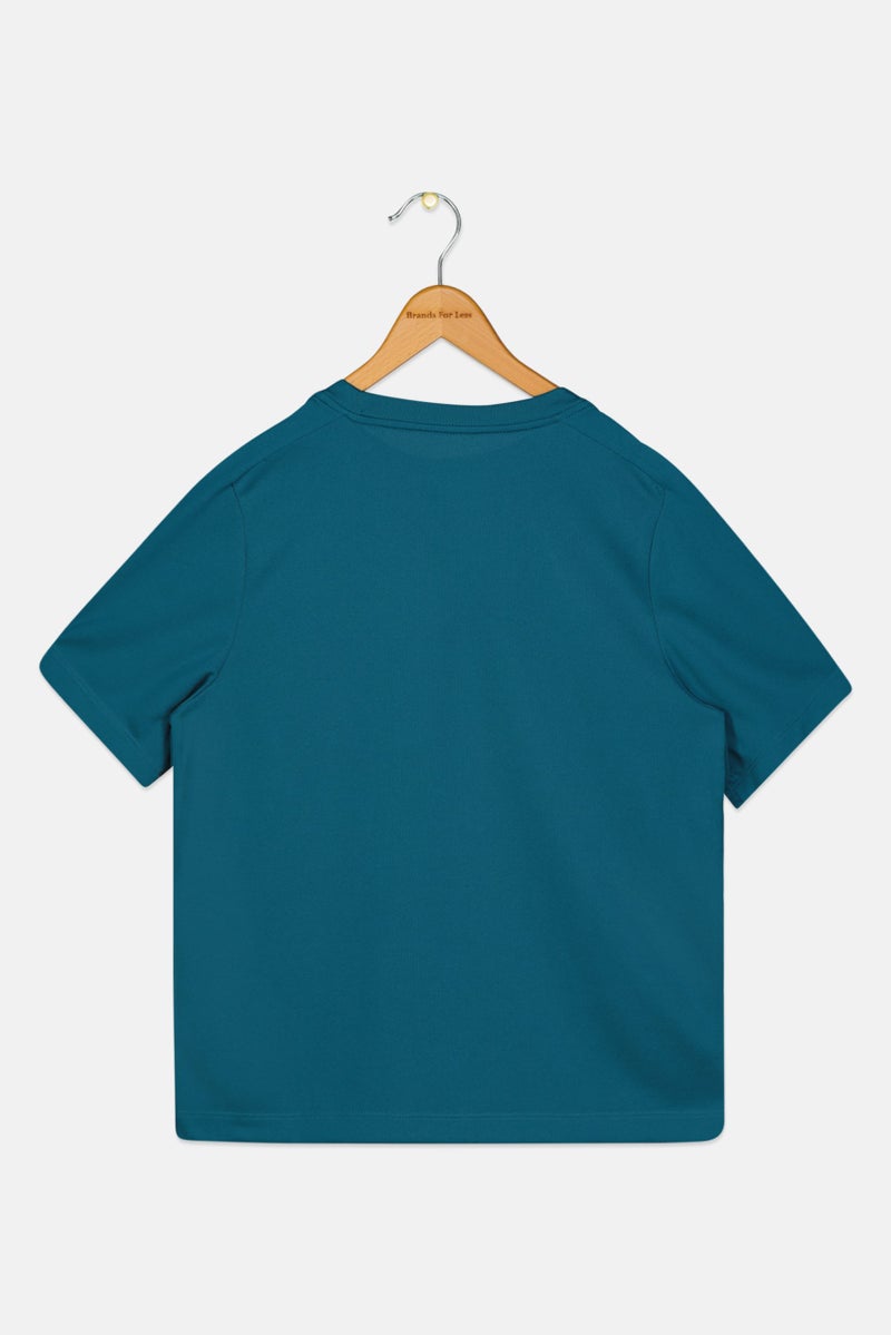 Nike ملابس رياضية للأطفال الأولاد قميص قصير الأكمام في الهواء الطلق، أخضر مائل إلى الأزرق - Image 2