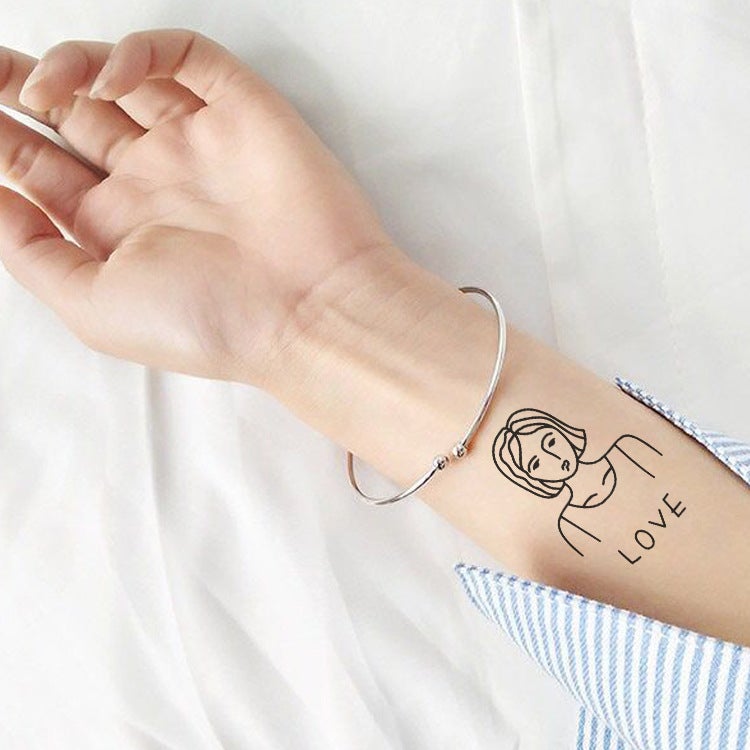 Waterproof Tattoo Stain Original Personality Hand-Painted Dark Tattoo Stickers Small Fresh Disposable Face Stickers - Image 4