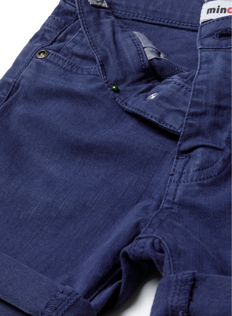 MINOTI Kids Twill Shorts with Rolled Hems and Classic Pockets