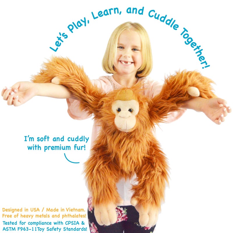 TigerHart Ornaldo The Orangutan Monkey  19 Inch Stuffed Animal Plush - Image 3