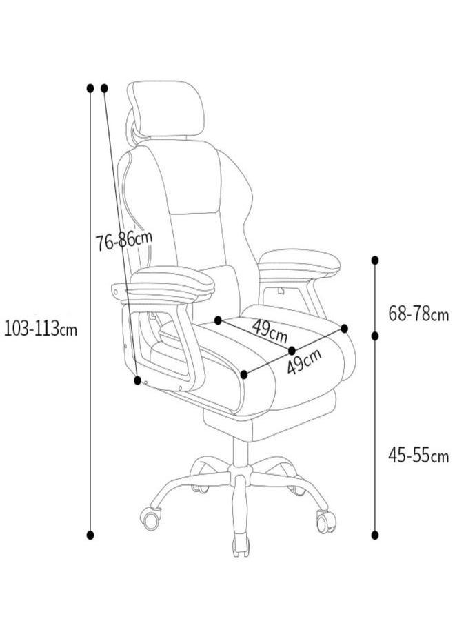 NKX - Executive Ergonomic Computer Desk Chair for Office and Home, Boss Chair with headrest back comfort and lumbar support with Foot Rest - Image 1