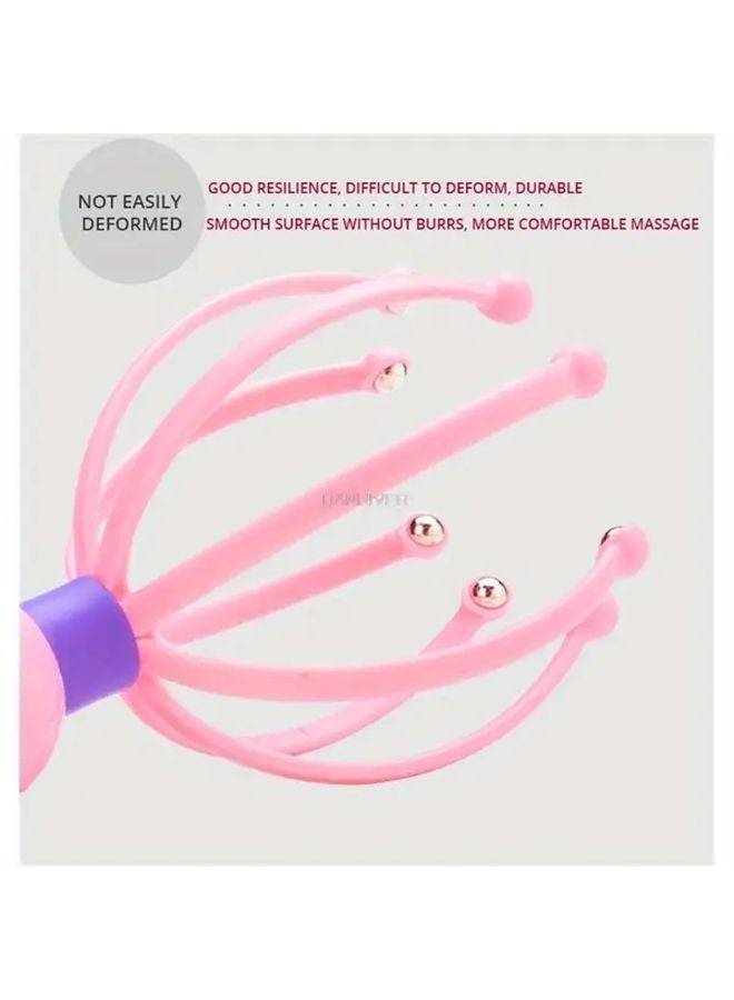 Blue Octopus Head Massager Detachable 8 Claw Steel Ball Multi Functional Skin Care Tool - Image 3