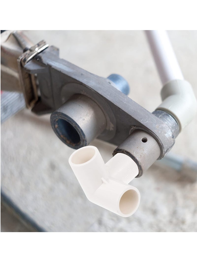 SYOSI - 3 Way PVC Fitting Elbow 8Pcs Water Pipe Adapters Pipe Corner Connectors Pipe Accessories Connection Joints for DIY PVC Shelf Garden Support Structure White - Image 1