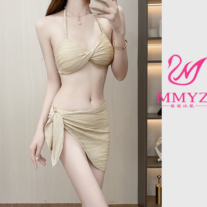 Bikini Bikini Split Swimsuit Women''s Sexy Three-Piece Set South Korea Holiday Online Celebrous High-Grade Beach Swimsuit Women - Image 3