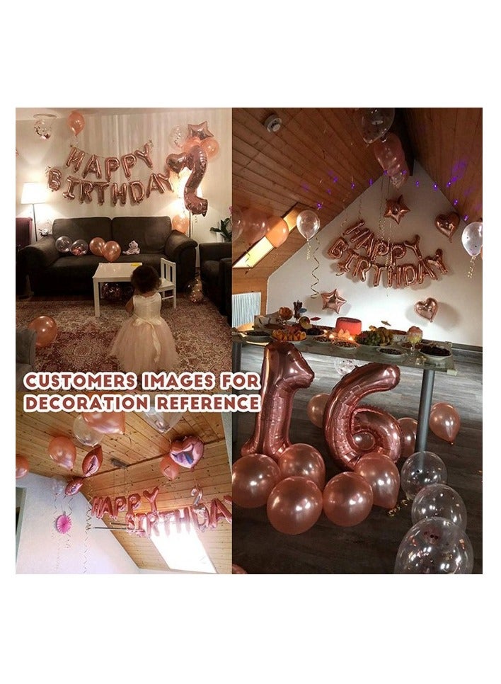 46-Piece Happy Birthday Party Balloons Balloons,Rose Gold Birthday Party Decoration Balloon Set,Birthday Party Decorations and Supplies - Image 5