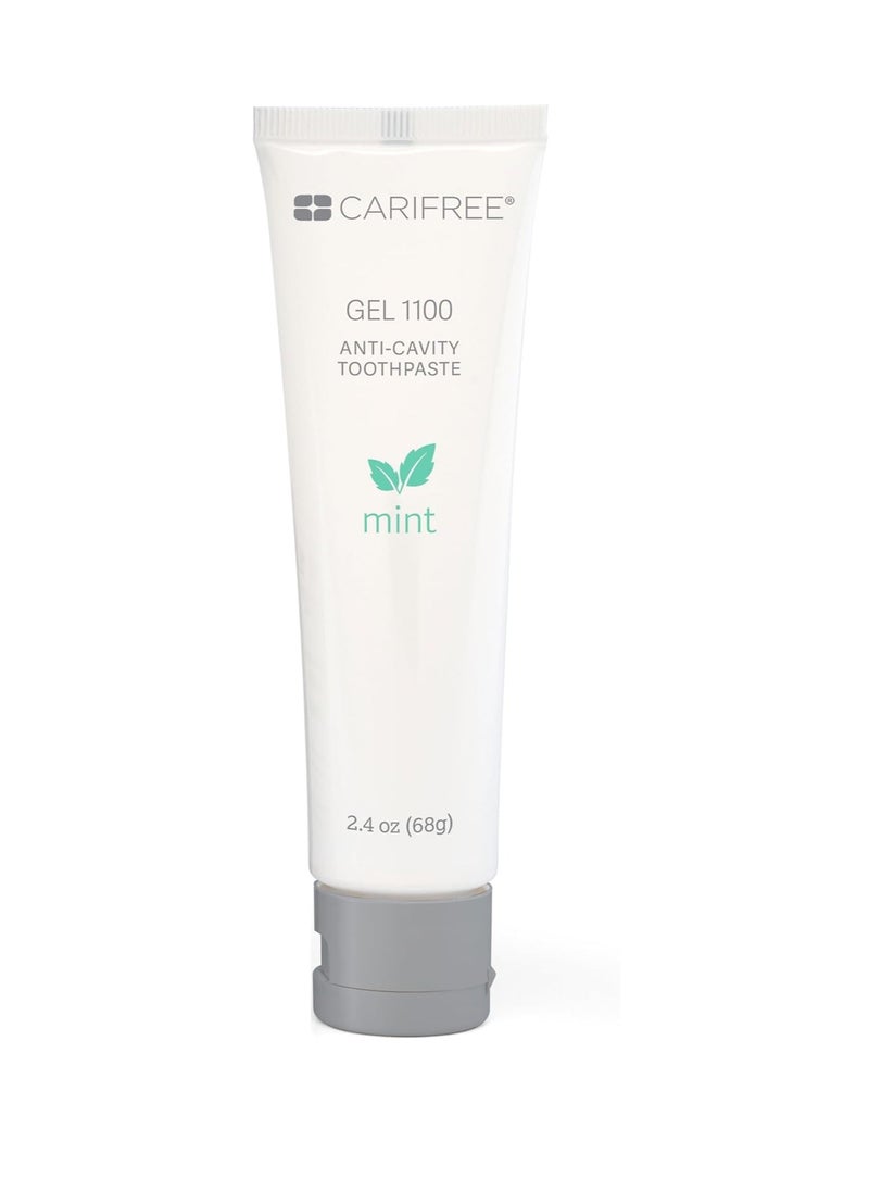 CariFree - CariFree Gel 1100 (Mint) Anti-Cavity Fluoride Toothpaste with Nano Hydroxyapatite, Cavity Prevention and Enamel Protection, Dentist Recommended for Kids and Adults, 2.40 oz. - Image 1