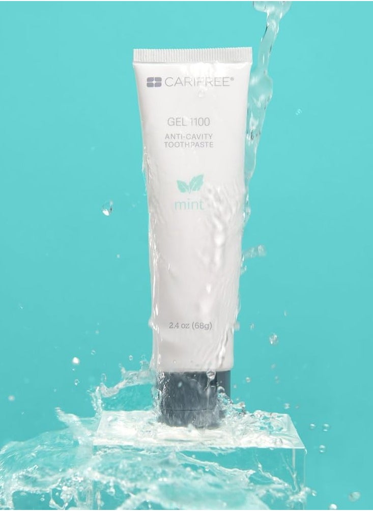 CariFree - CariFree Gel 1100 (Mint) Anti-Cavity Fluoride Toothpaste with Nano Hydroxyapatite, Cavity Prevention and Enamel Protection, Dentist Recommended for Kids and Adults, 2.40 oz. - Image 1